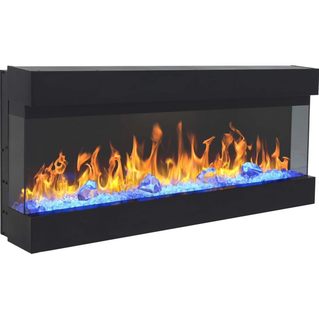 Imperial 3-seitiger wandmontierter elektrischer Kamin 43" (110 cm) | | 3-sided electric fireplace , Elektro Wandkamin | Schwarz