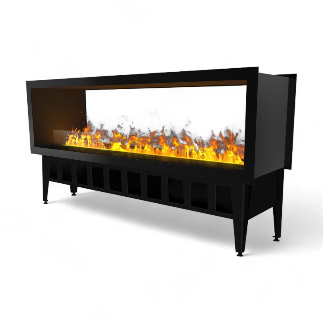 Incanto 1500 ST – Magic-Fire von Safretti Tunnel-Wasserdampf-Kamin mit beidseitiger Durchsicht – Wählen Sie manuelles oder automatisches 