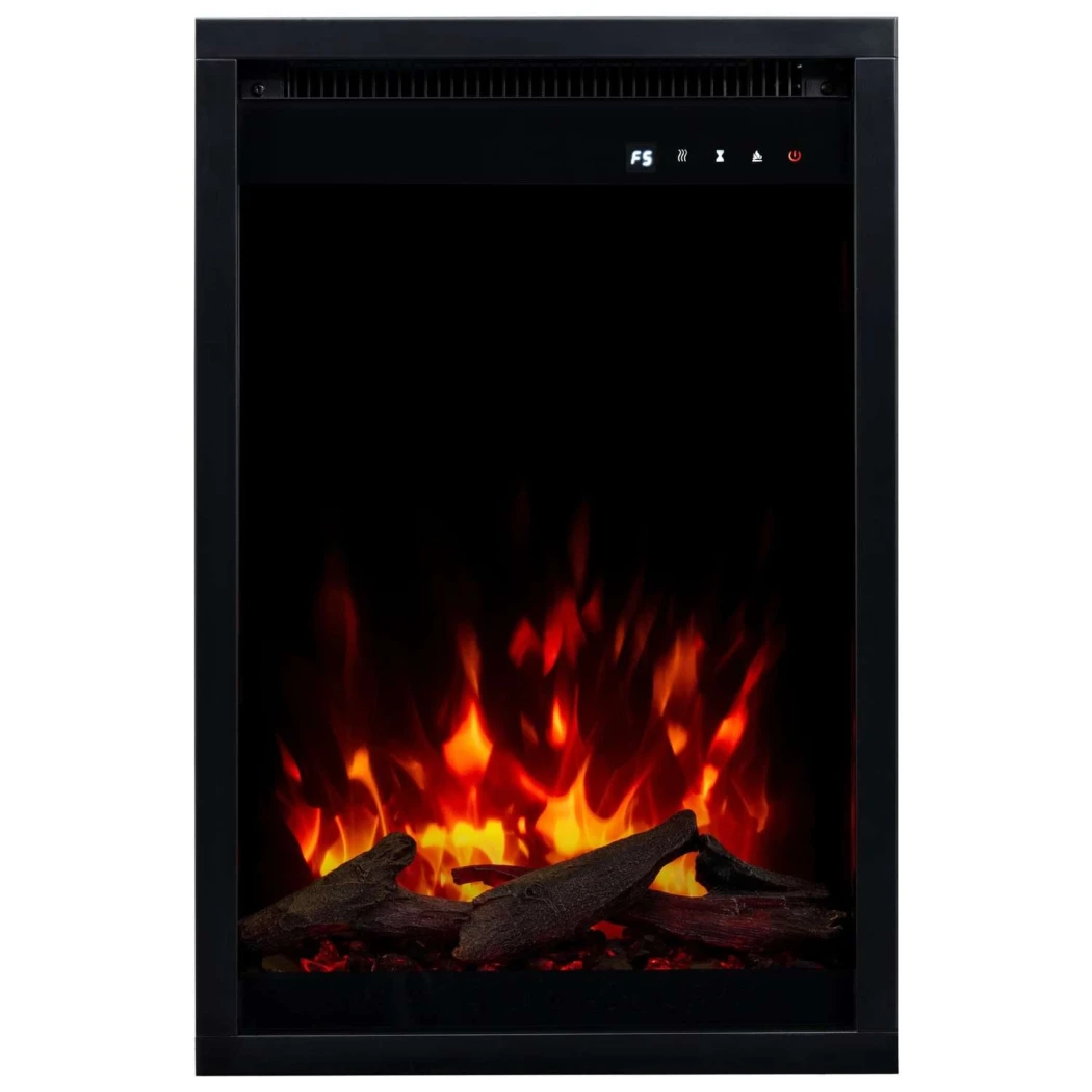 Aflamo 3D Elektrischer Kamineinsatz 24" Quadrat (60 × 60 cm) | Aflamo | Elektro Kamineinsatz Frontöffnung | Schwarz