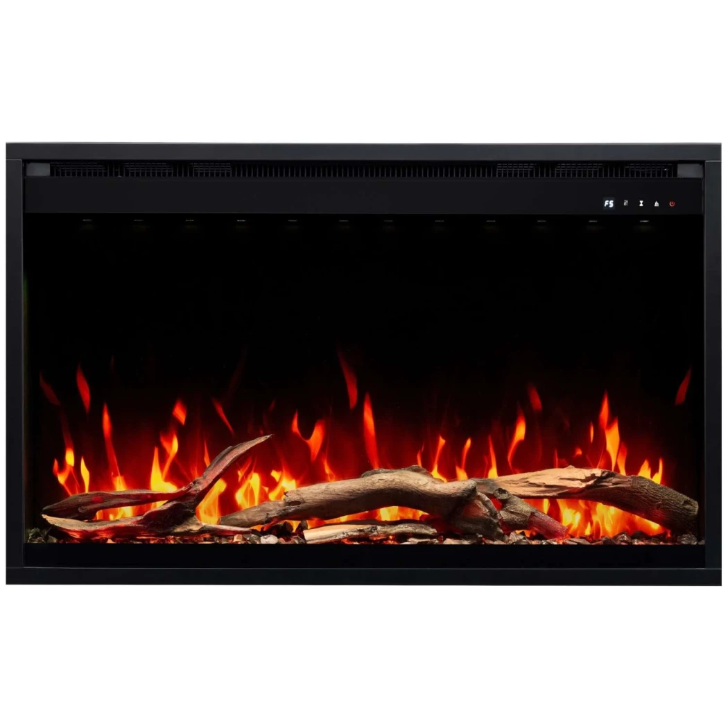 Aflamo 3D Elektrischer Kamineinsatz 31" (80 × 60 cm) | Aflamo | Elektro Kamineinsatz Frontöffnung | Schwarz