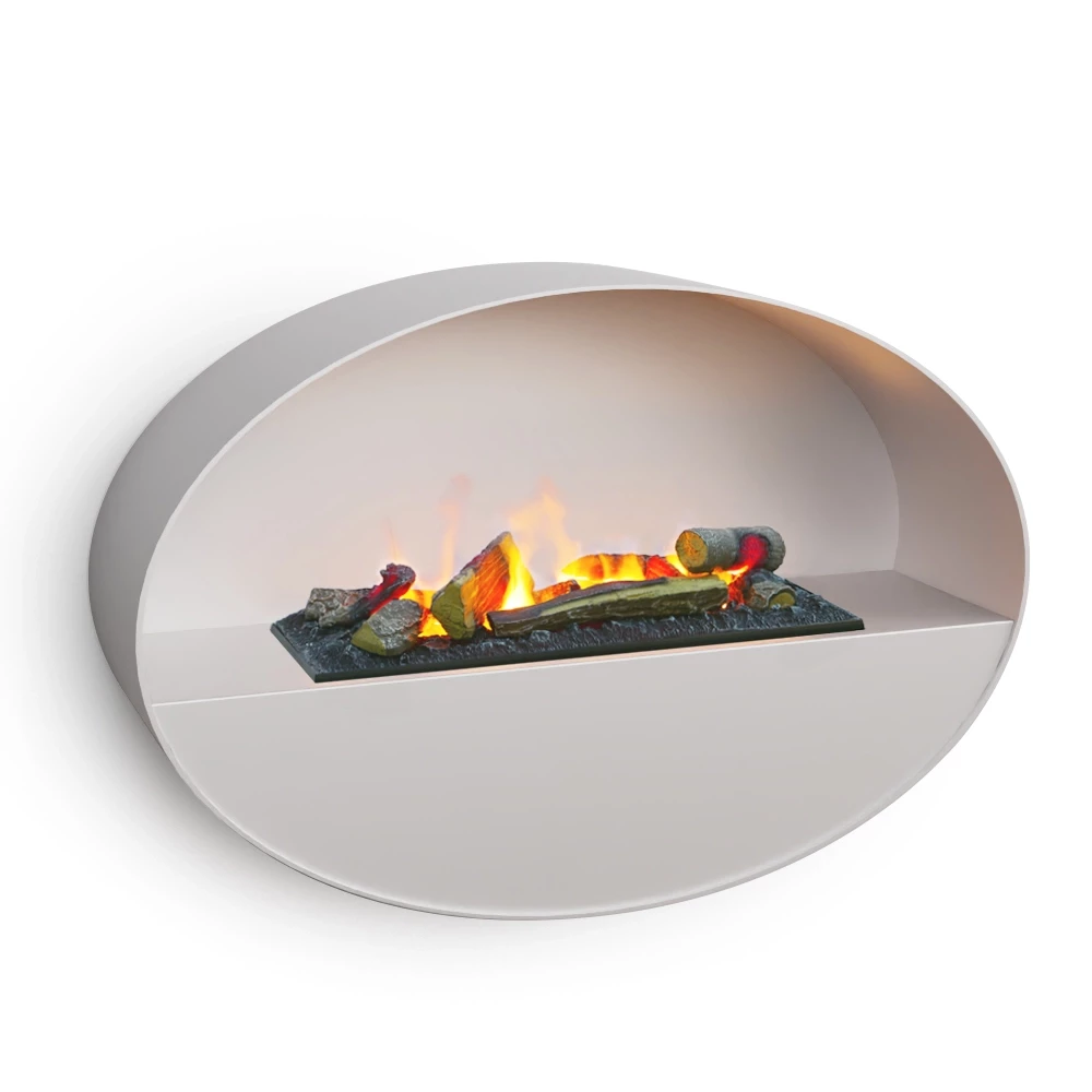 Kjos - Weißer Wasserdampfkamin | Opti-Myst Kamin von ScandiFlames Electric | Mit Dimplex Kassette 400 Wasserdampfkassette