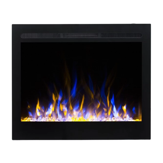 LED Einbaukamin Pro - 80 cm | | Elektro Kamineinsatz Frontöffnung | Schwarz