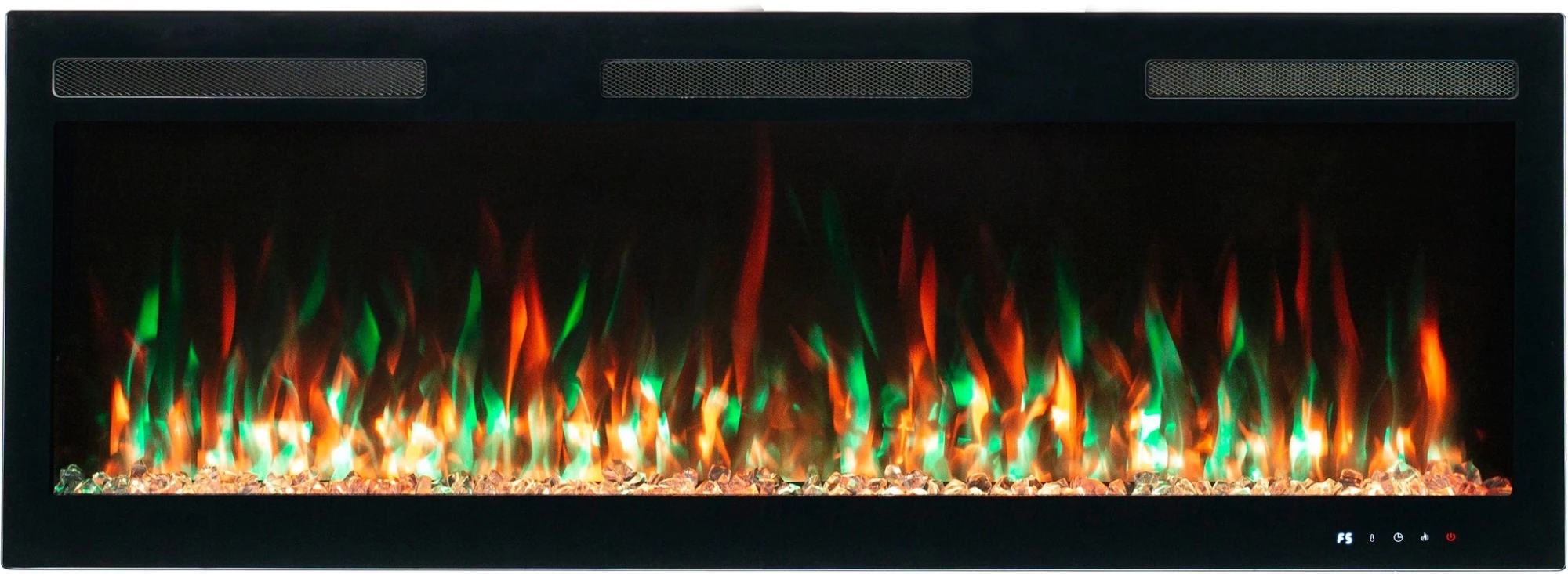Majestic PRO Wandmontierter Elektrischer Kamin 72" (183 cm) | Aflamo | Elektro Wandkamin | Schwarz