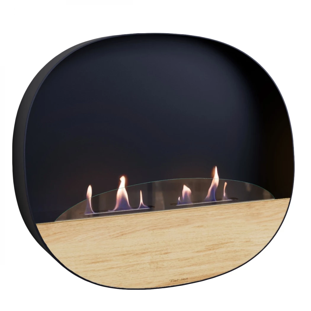 Epigram - Schwarz | Nordlys Denmark | Bioethanol Wandkamin | Schwarz