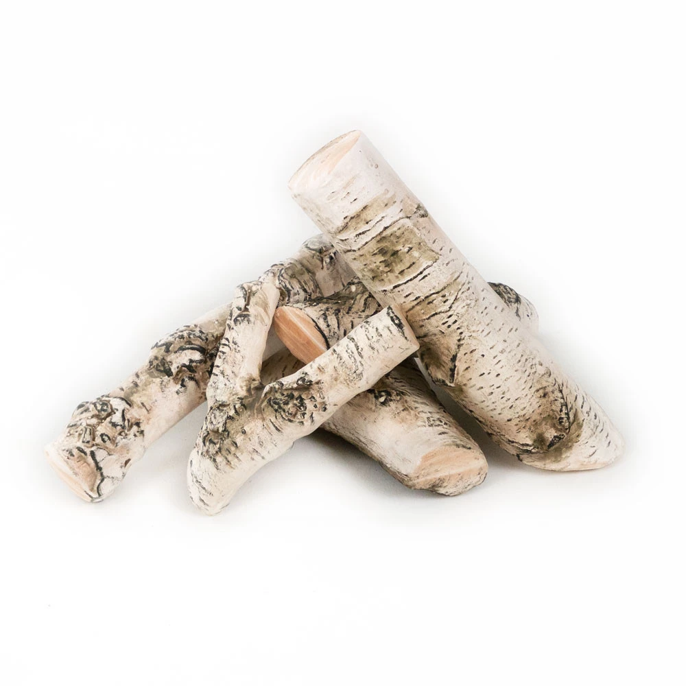 Weißes Dekorationsholz - 5 Stück | Bioethanol-kamin-shop.de
