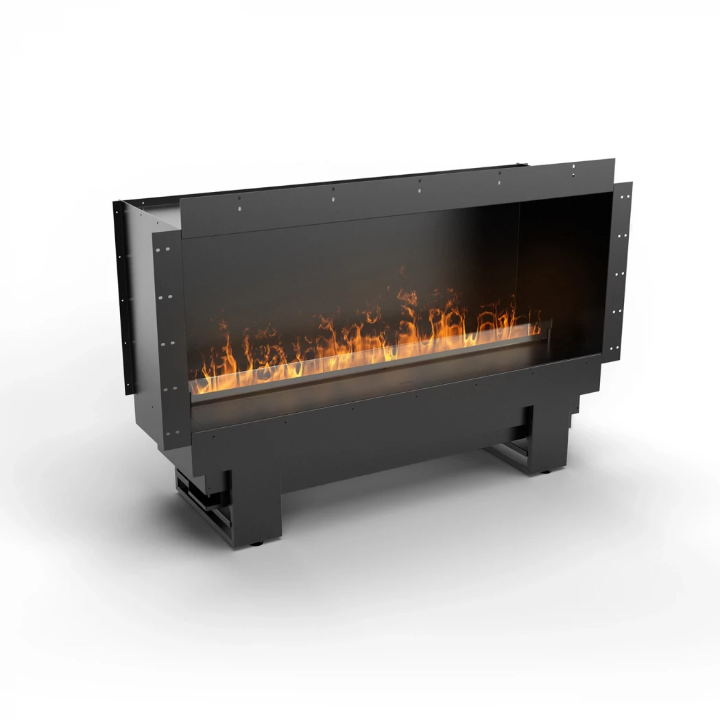 Cool Flame 1000 Einseitig | Planika Fires | Wasserdampf Einbaukamin mit Frontöffnung | Schwarz