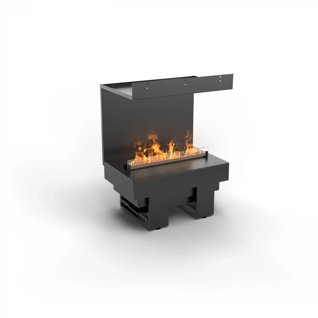 Cool Flame 500 Dreiseitig | Planika Fires | 3-seitiger Wasserdampf Einbaukamin | Schwarz