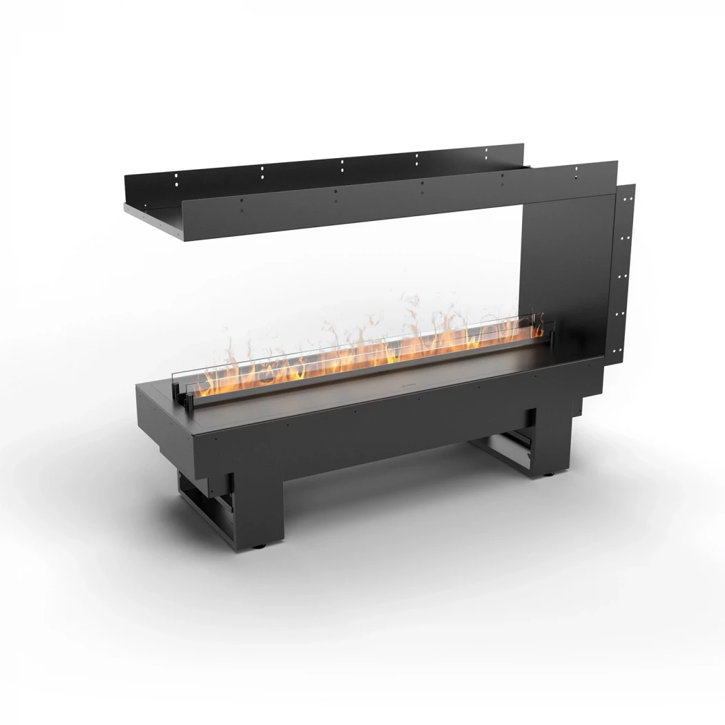 Cool Flame 1000 Raumteiler | Planika Fires | Raumteiler Wasserdampf Einbaukamin | Schwarz