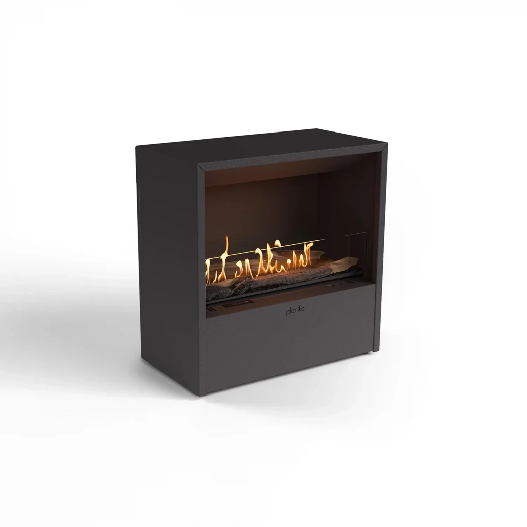 Planika Cottage - Freistehender BEV Kamin | Planika Fires | Freistehender Ethanol Kamin | Schwarz