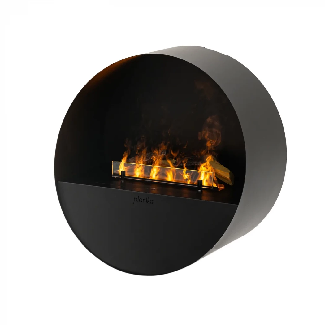 Misty Wasserdampfkamin | Planika Fires | Freistehender Wasserdampf Kamin , Wasserdampf Wandkamin | Schwarz