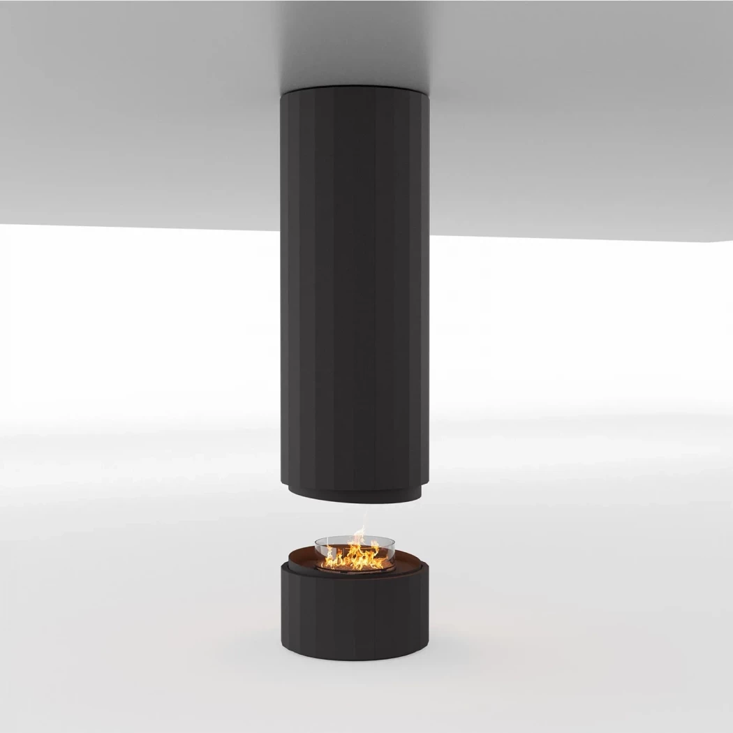 Pillar | Planika Fires | Ethanol Hängekamin | Schwarz