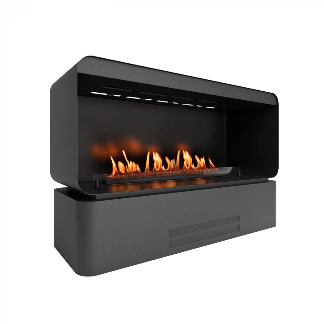 Retro 1000 - Fernbedienbare Bioethanol-Kamin | Planika Fires | Freistehender Ethanol Kamin | Schwarz