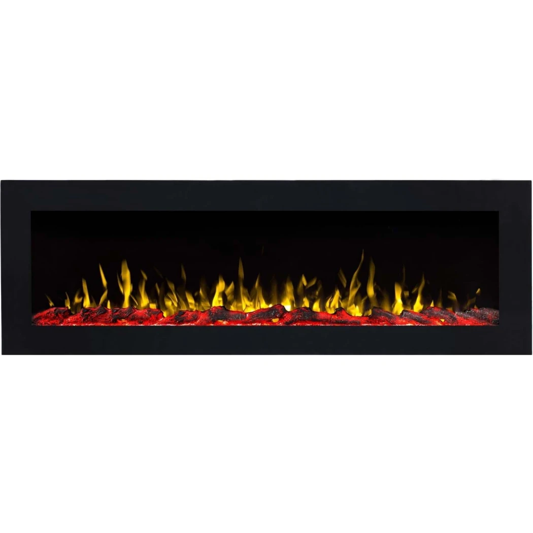 Aflamo Pride 166 cm Elektrischer Kamin | | Elektro Wandkamin , Elektro Kamineinsatz Frontöffnung | Schwarz