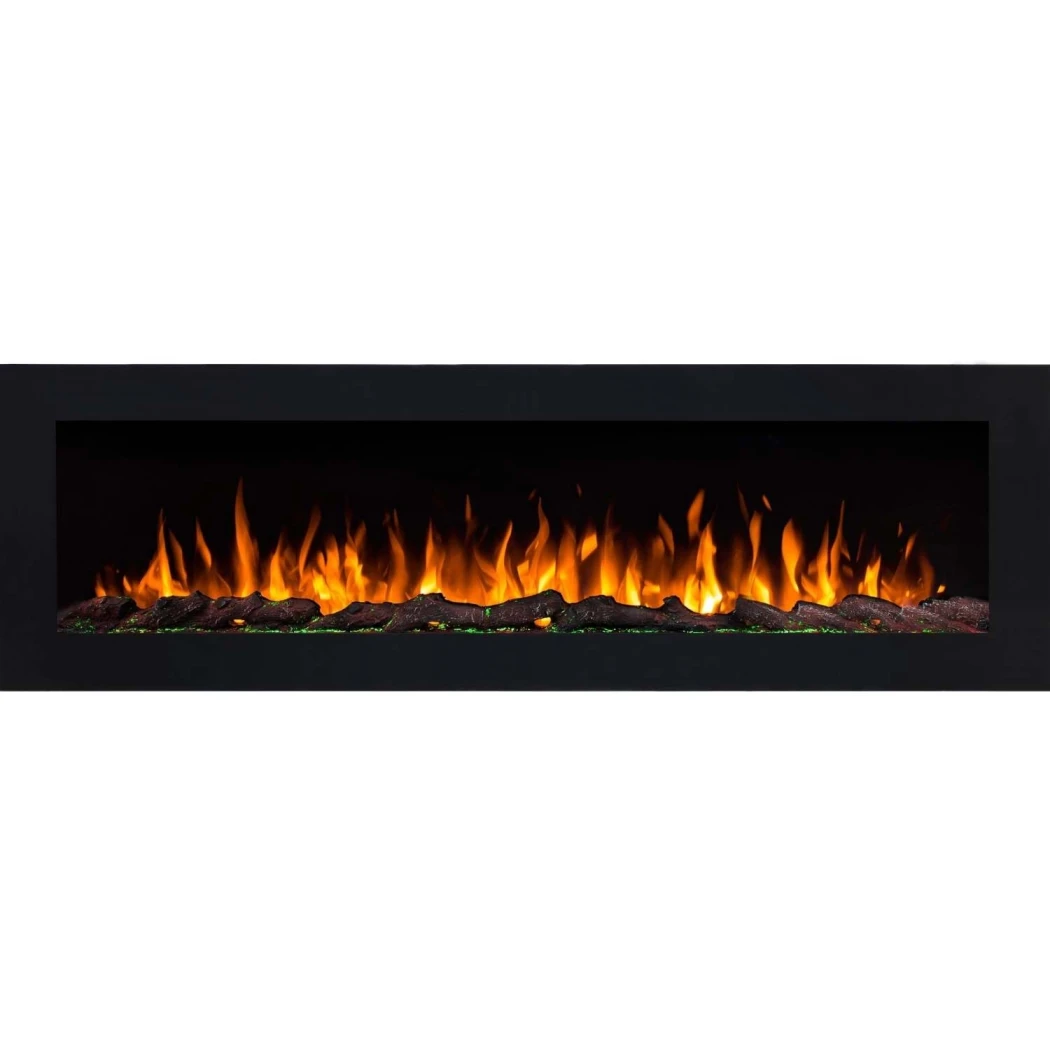 Aflamo Pride 178 cm Elektrischer Kamin – Wandmontage oder Einbau, LED-Flamme, 3 Farben