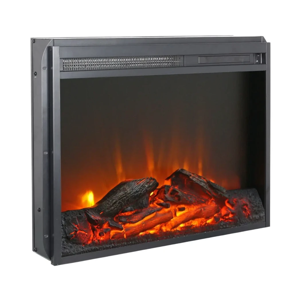 Eldur 23" Elektrokamin Einsatz – LED-Flammeneffekt | Elektrokamin mit integriertem 1,35 kW Heizgerät und Fernbedienung