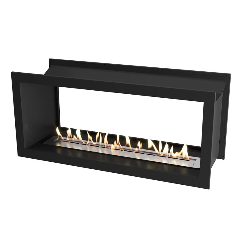 Icon Slimline Firebox FBDS1100 Schwarz | Icon Fires | Ethanol Tunnel Einbaukamin | Schwarz