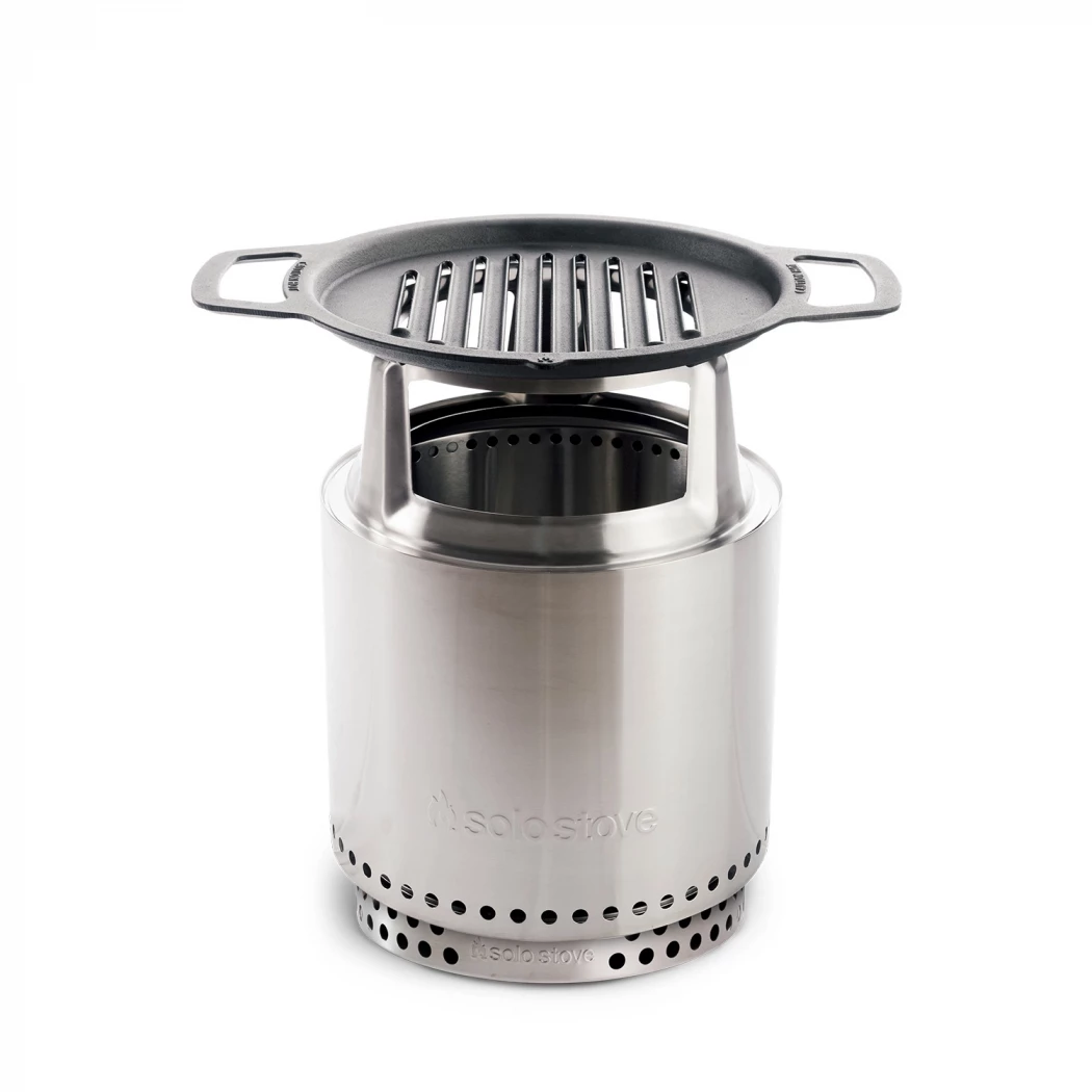 Ranger Grillplatte + HUB | Solo Stove | Zubehör zum Kochen über dem Feuer | Rostfreier Stahl , Schwarz