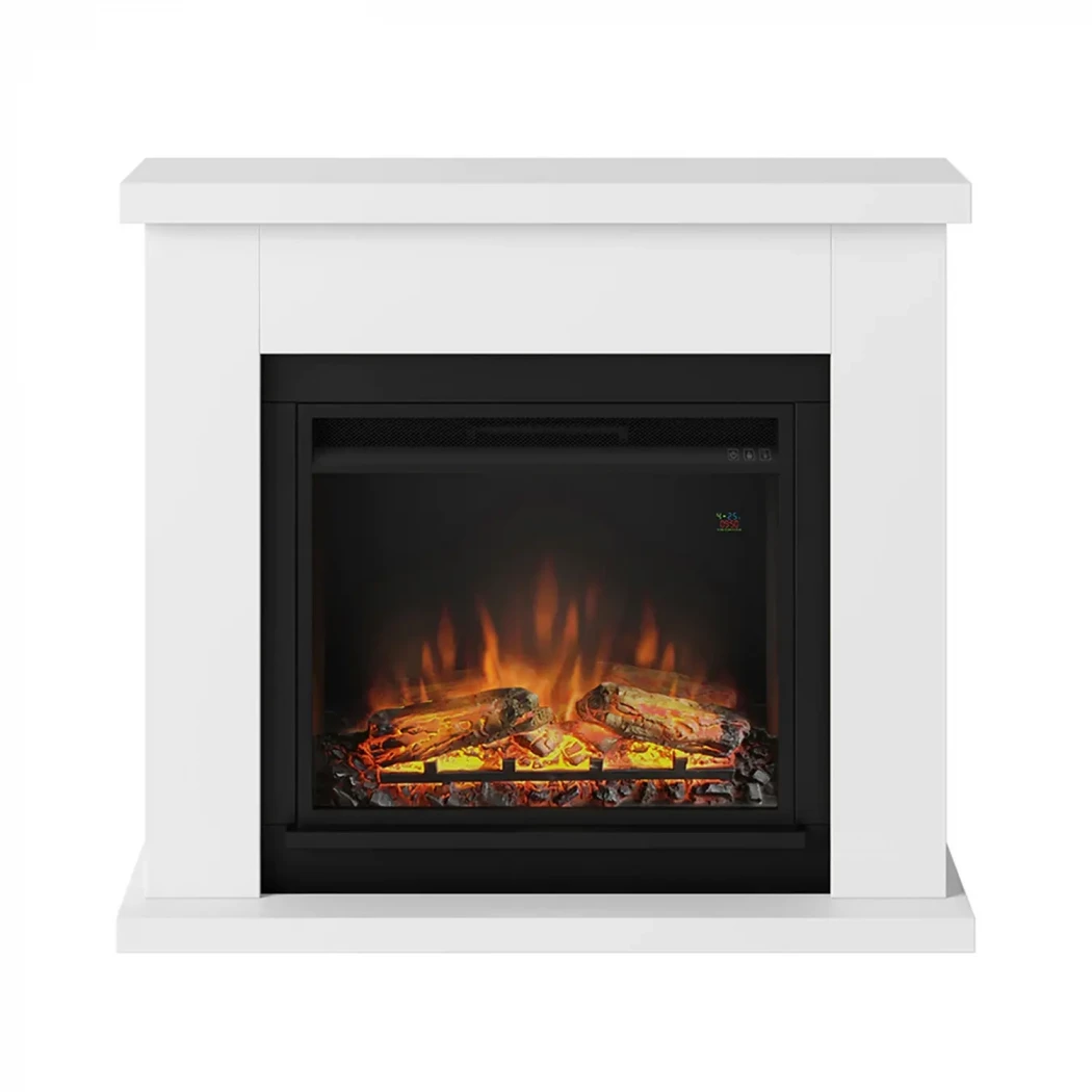 Frode Elektro Kamin - Weiß Tagu  | Bioethanol-kamin-shop.de | Freistehender Elektrokamin