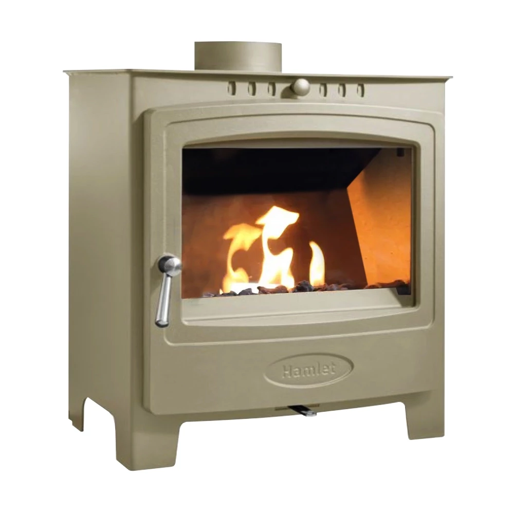 Hamlet Solution 5 Widescreen Straw Hellbraun | Arada | Freistehender Ethanol Kamin | Beige