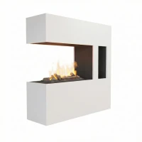 Glow Fire Schiller Pocket Elektrokamin (Wei&szlig;) &ndash; Modernes freistehendes Design mit Wasserdampfeffekt