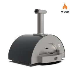 Classico 4 Pizze Holz Pizzaofen Grau