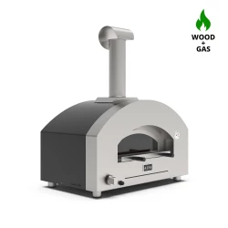 Futuro 2 Pizze Silber Schwarz - Hybrid Pizzaofen