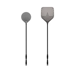 Pizza Peel Set - Medium - Rostfreier Stahl, Schwarz