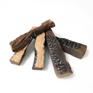 Bio-Kamin Dekorationsholz aus Keramik