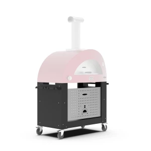 Base Table für Afla Forni Moderno 3 Pizze Schwarz Stahl