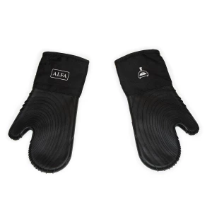 Pizzaofenhandschuhe aus Silikon - Schwarz