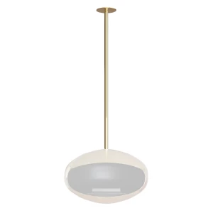 Polished Brass Ceiling Mount and Rod for Cocoon Fires Bioethanol Fireplaces