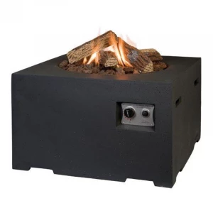 Quadratischer Tisch in Schwarz - Outdoor