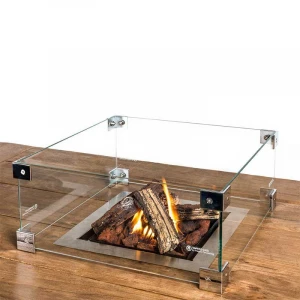 Glas für quadratischen Einbaubrenner