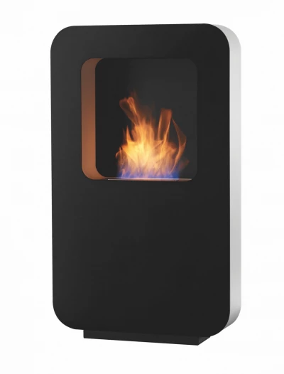 Schwarzer Ethanolkamin Curva XL Freistehender Ethanolkamin - Safretti Curva XL