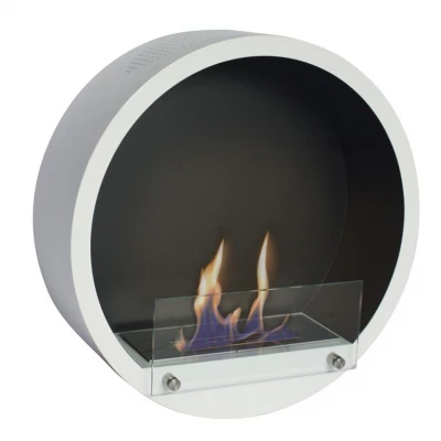 Runder Bio-Kamin - Weiß Runder Bio-Kamin - Weiß
