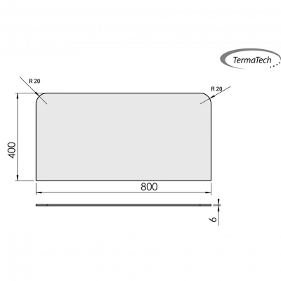 Quadratische Bodenplatte aus Glas – 40 x 80 cm