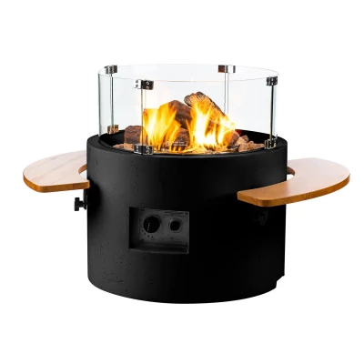 Runder schwarzer Tisch Outdoor