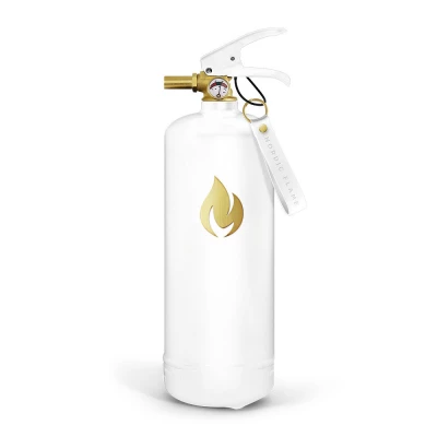 Nordic Flame Feuerlöscher 2 kg - Weiß mit Goldemblem