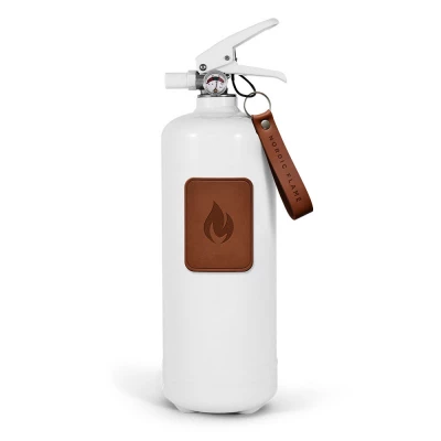 Nordic Flame Weißer Feuerlöscher 2kg - Lederausgabe