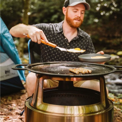Solo Stove Bonfire Planchaplatte + HUB Rostfreier Stahl