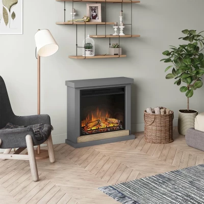 Hagen Elektro Kamin in Grau