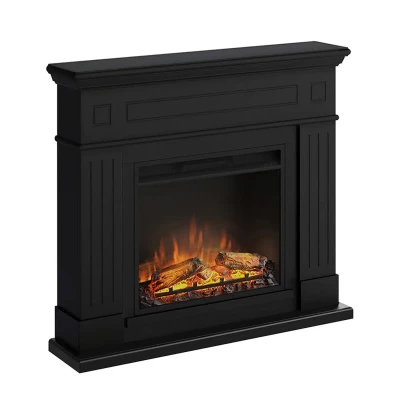 Larsen Elektro Kamin in Schwarz