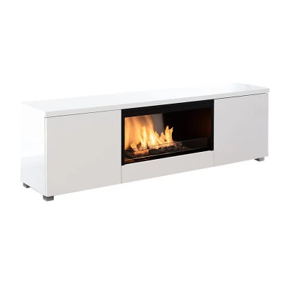 Bioethanolbrenner zum sicheren Einbau unter dem Fernseher Pure Flame TV box