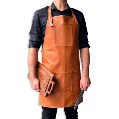 Schürze aus braunem Leder Schürze aus braunem Leder
