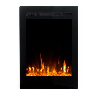 LED Pro Einbau-Elektrokamin I Bioethanol-kamin-shop.de Elektrischer Einbaukamin LED Pro in schwarz