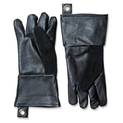 Grillhandschuhe aus schwarzem Leder - 2 Stück Grillhandschuhe aus schwarzem Leder - 2 Stück