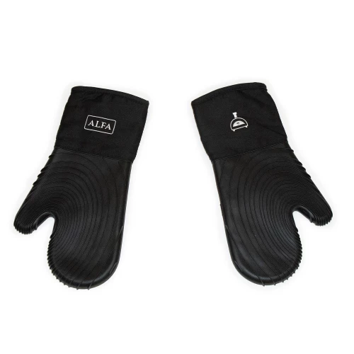 Pizzaofenhandschuhe aus Silikon - Schwarz