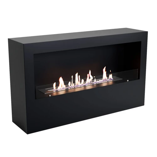 ScandiFlames Bismarck Schwarz- 120cm breiter freistehender Bioethanol Kamin