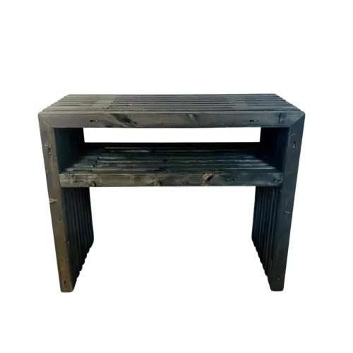 Grilltisch aus schwarzen Brettern 137 cm