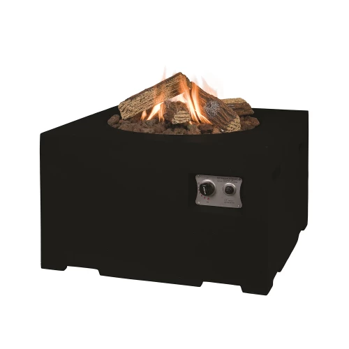 Quadratischer Tisch in Schwarz - Outdoor